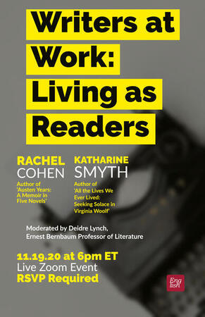 Nov. 19th, Living as Readers, Harvard Conversation with Katharine Smyth, Deidre Lynch